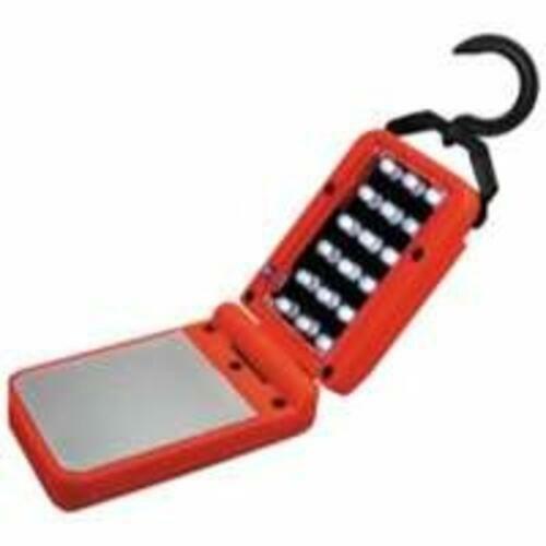 EZR E-Z Red 18-LED Flip Light Flashlight Magnetic Rugged with 3 AA Batteries