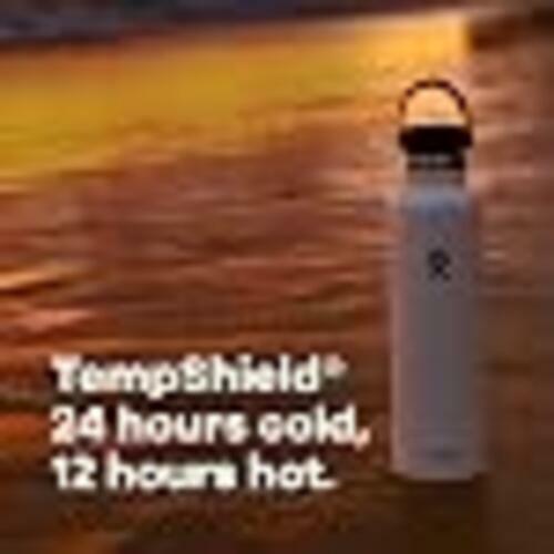 Hydro Flask 21oz Insulated White Water Bottle Flex Cap BPA-Free Thermos