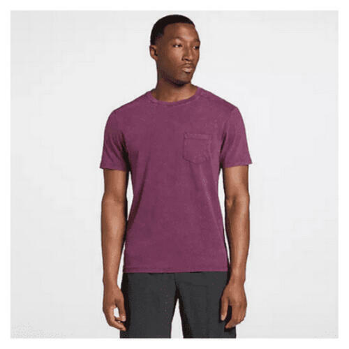 VRST Men's Essential Pocket Tee Dark Cranberry Red - Size M, Regular