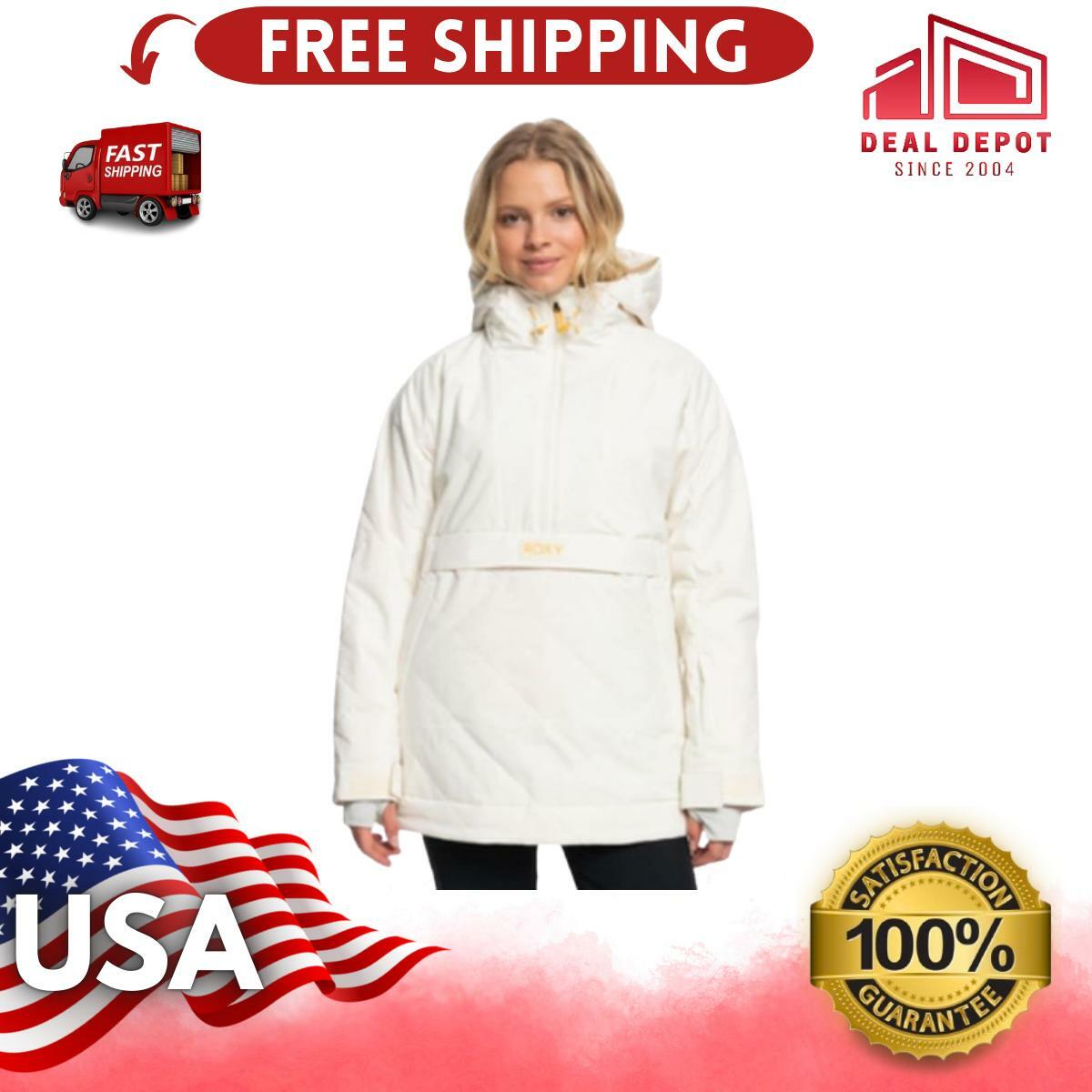 Roxy Women's Radiant Lines Overhead DryFlight Snow Jacket - Egret, Small