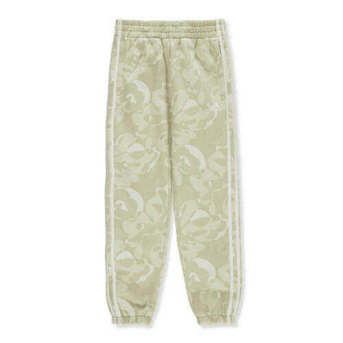 adidas Girls Beige Fleece Joggers Size US L for 14 Years Olds