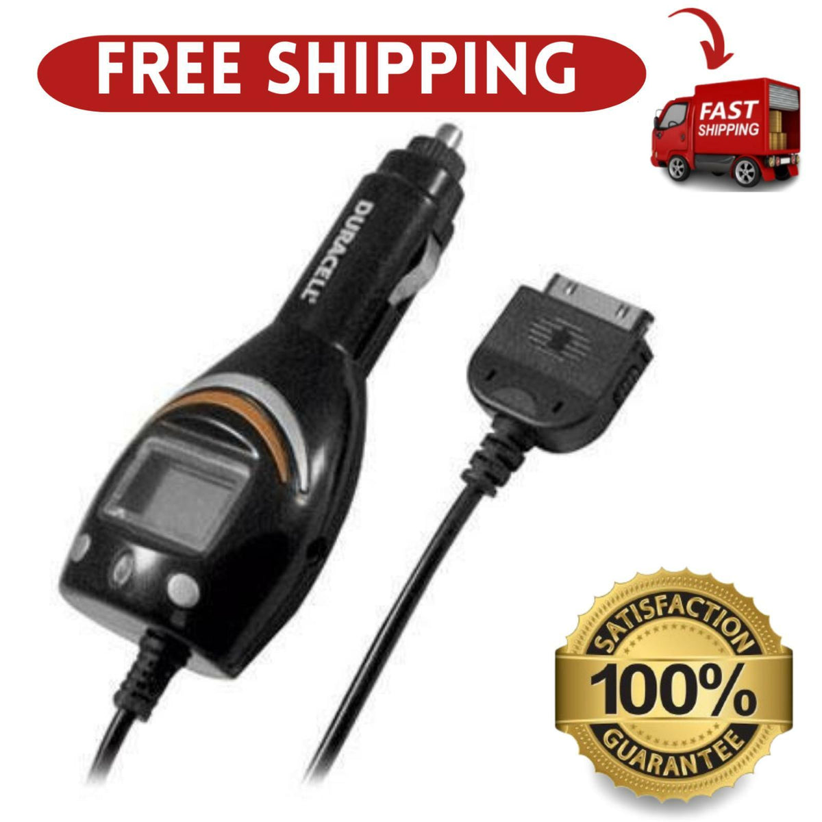 Duracell ESI DU7106 Universal FM Transmitter with USB Charger & LED Display