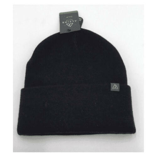 Alpine Design Men's Black Core Beanie One Size Winter Knit