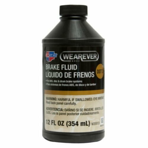 Wearever DOT 3 Premium Synthetic Brake Fluid, 12 oz for ABS & Disc/Drum