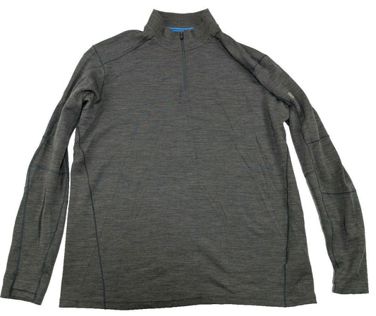 KÜHL Invigoratr Merino Wool Quarter Zip Sweater Mens Long Sleeve Grey