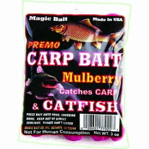 Magic Bait Mulberry Dough Bait 3oz for Carp & Catfish - Sweet Flavored Baits