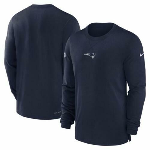 Nike Men's England Patriots 2023 NFL Tee Long Sleeve T-Shirt Navy Blue