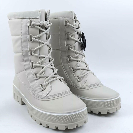 Alpine Design Womens Willow Quilted 200G Snow Boots Sz 9 Ivory White Thermolite