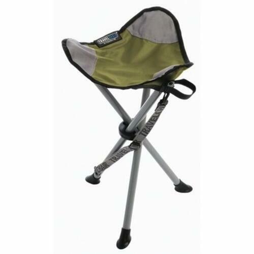 SHALKK Green Travel Slacker Stool, Portable Camping Chair 12" x 14" x 20"