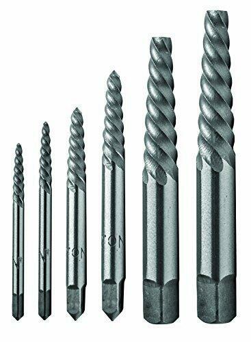 Century Drill & Tool 73414 6pc Spiral Flute Screw Extractor Set #1-#6