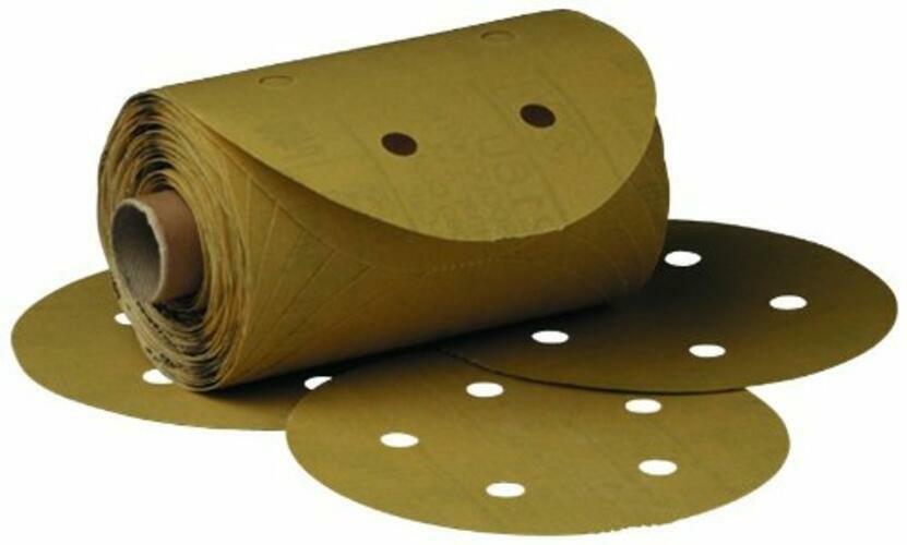 3M 01643 Stikit Gold 6" P80 PSA Sanding Discs 125/Roll 10 Rolls 1250 Discs