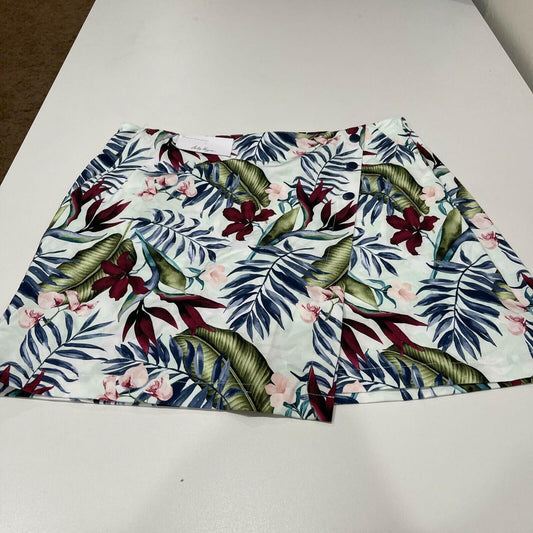 Lady Hagen Women's 16" Palm Print Golf Skort - Tropical A-Line Skirt