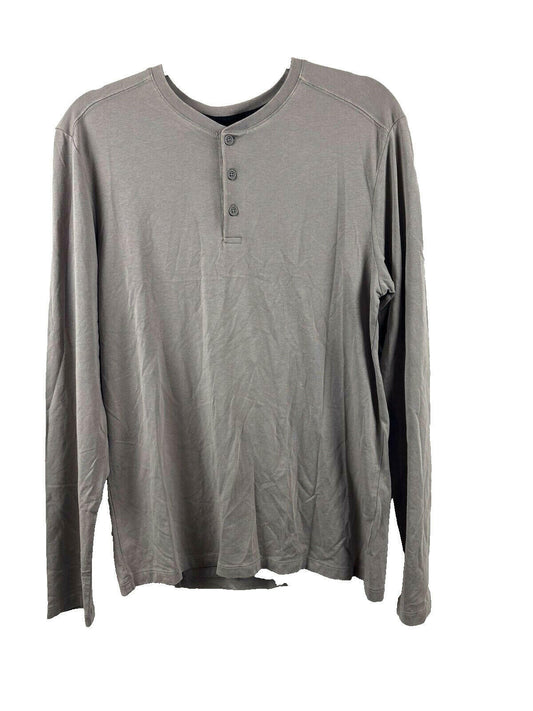 VRST Men's Gray Henley Long Sleeve Shirt Size S Cotton Modal Spandex