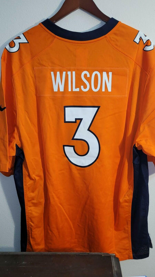 Fanatics NFL Russell Wilson Orange Jersey Men's 2XL Unisex Football Apparel