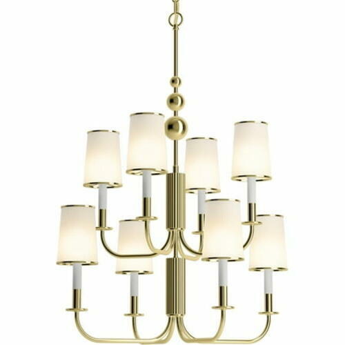 Kohler Tresdoux 27442-CH08-2PL 24" 8-Light Luxury Chandelier Polished Brass