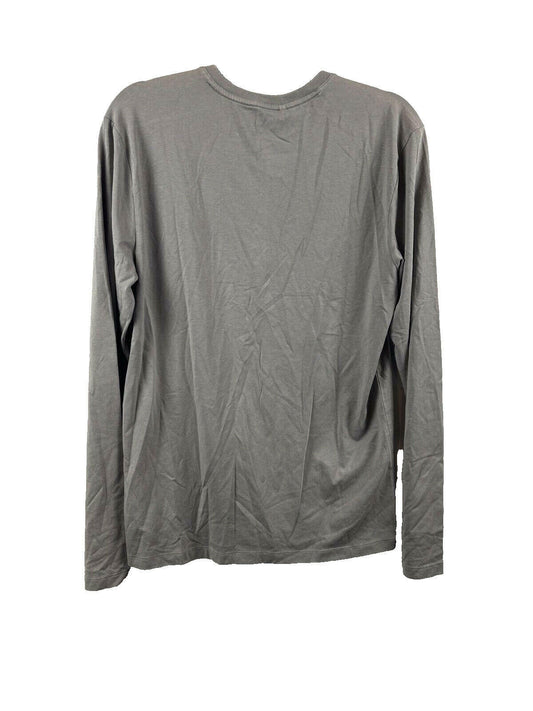 VRST Men's Gray Henley Long Sleeve Shirt Size S Cotton Modal Spandex