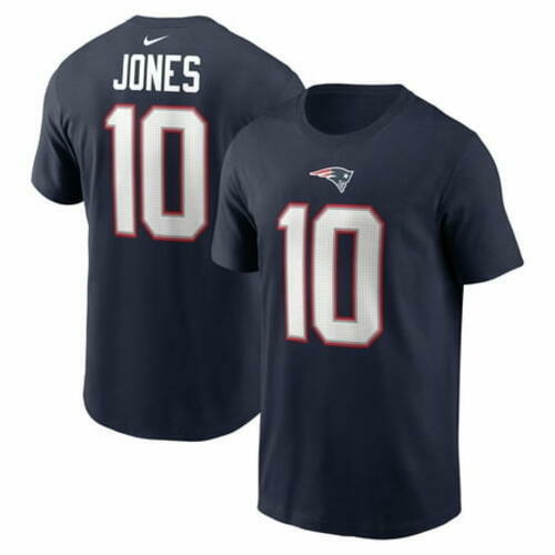 Nike Men's Mac Jones Navy England Patriots Player Name & Number T-Shirt
