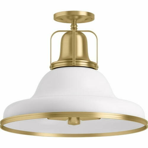Kohler Hauksbee 32294-SF03-WGL 18" 3-Light Semi-Flush Ceiling Light White