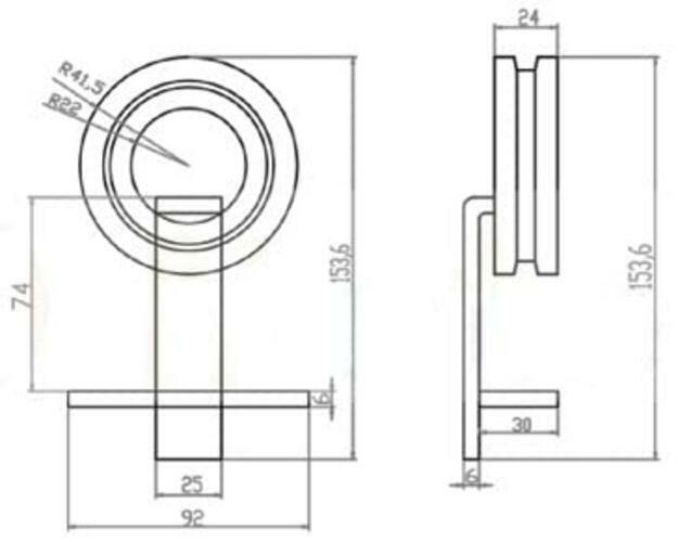 Miseno MBDH5505X96SS 96in Stainless Steel Sliding Barn Door Hardware Track Kit