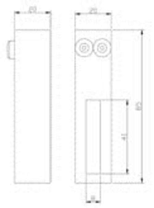 Miseno MBDH5505X96SS 96in Stainless Steel Sliding Barn Door Hardware Track Kit