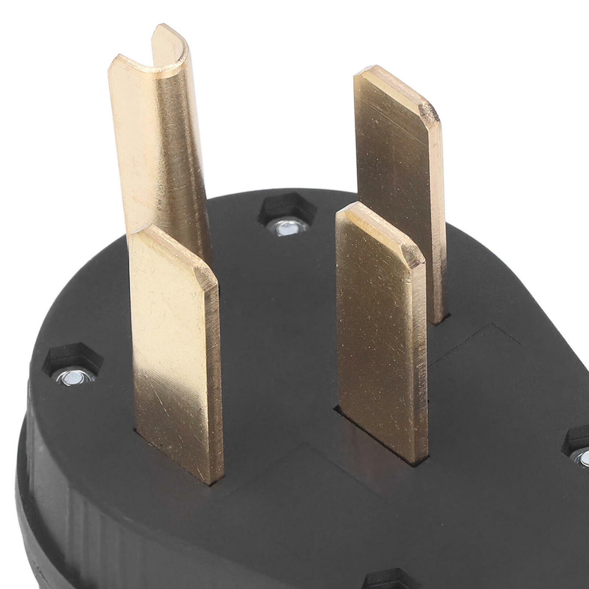 NEMA 14-50P 50A 125/250V 4-Prong Replacement Plug Angle Plug Range RV EV Black