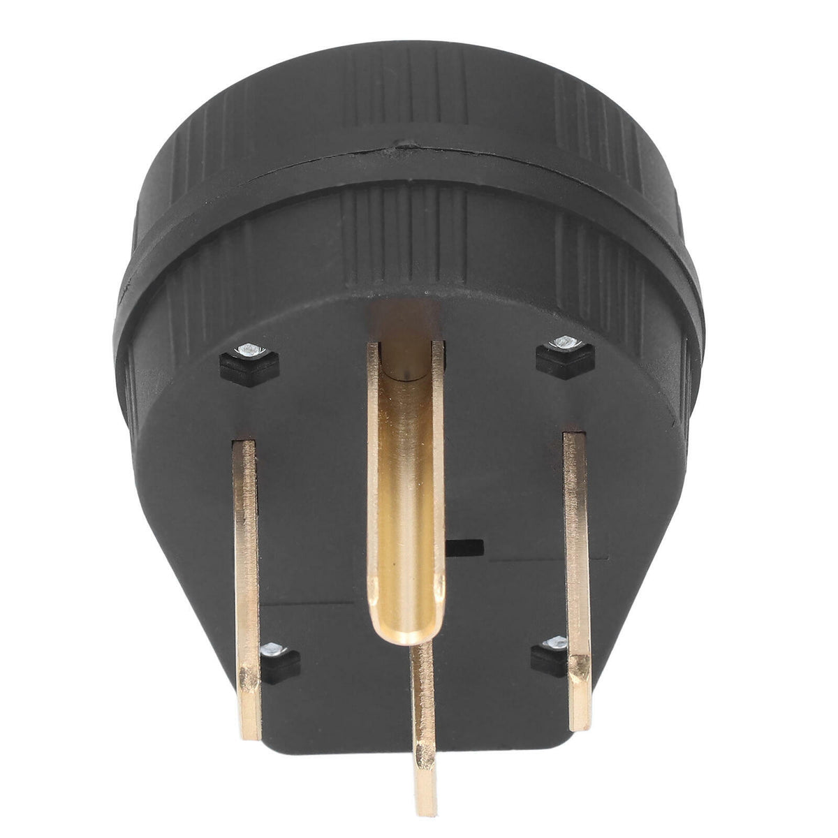 NEMA 14-50P 50A 125/250V 4-Prong Replacement Plug Angle Plug Range RV EV Black