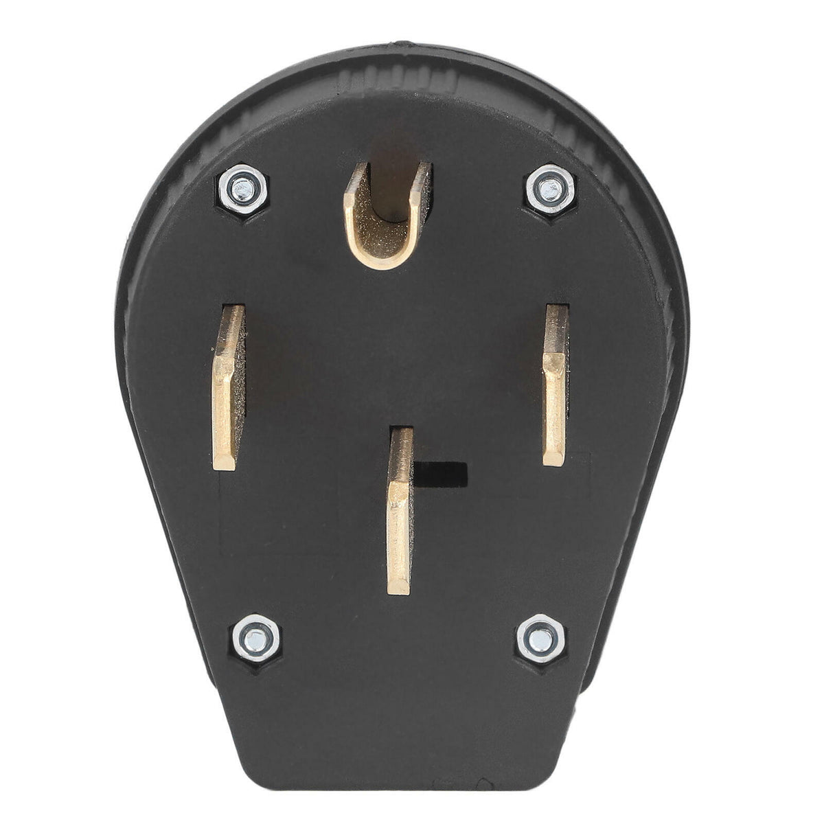 NEMA 14-50P 50A 125/250V 4-Prong Replacement Plug Angle Plug Range RV EV Black