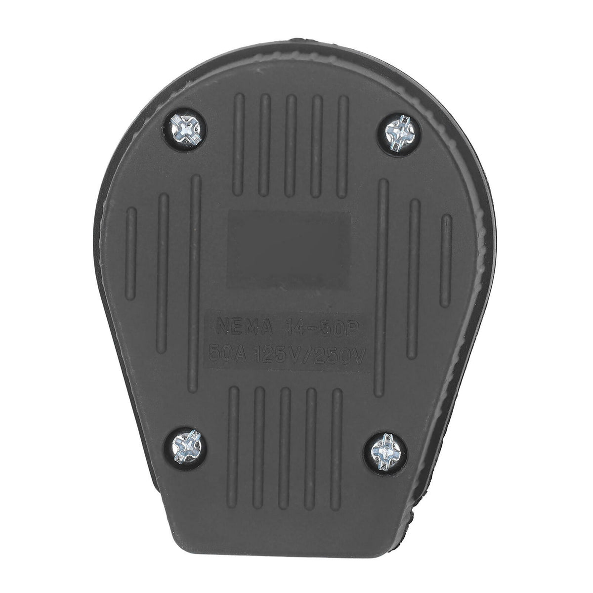 NEMA 14-50P 50A 125/250V 4-Prong Replacement Plug Angle Plug Range RV EV Black