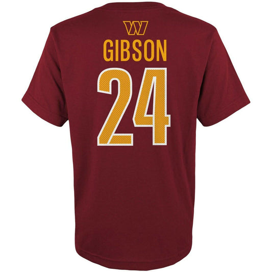 Youth Antonio Gibson Burgundy T-Shirt Washington Commanders Tee Size L