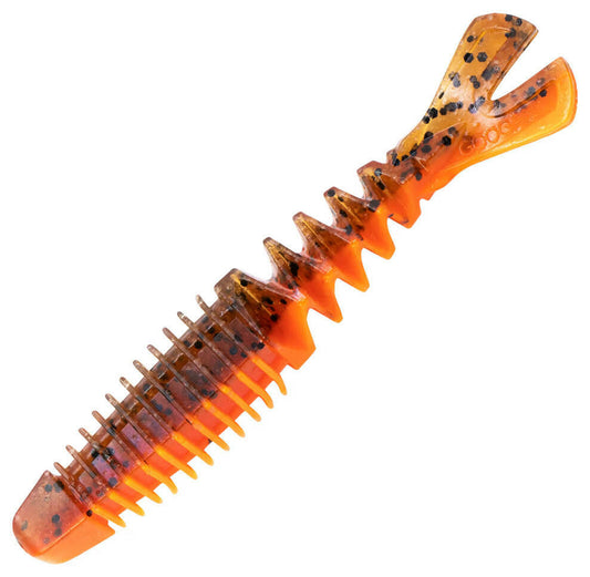 Googan Baits Happy Trailer 4" - Flamin' Hot Multi-Cut Fishing Lure