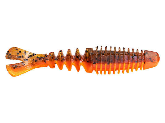 Googan Baits Happy Trailer 4" - Flamin' Hot Multi-Cut Fishing Lure