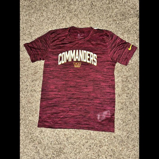 Nike Men's Washington Commanders Helmet Tri-Blend T-Shirt Charcoal Heather Small
