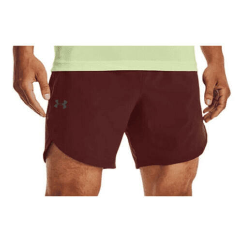 Under Armour Peak Woven Men's 6" Training Shorts Maroon Black Size XXL