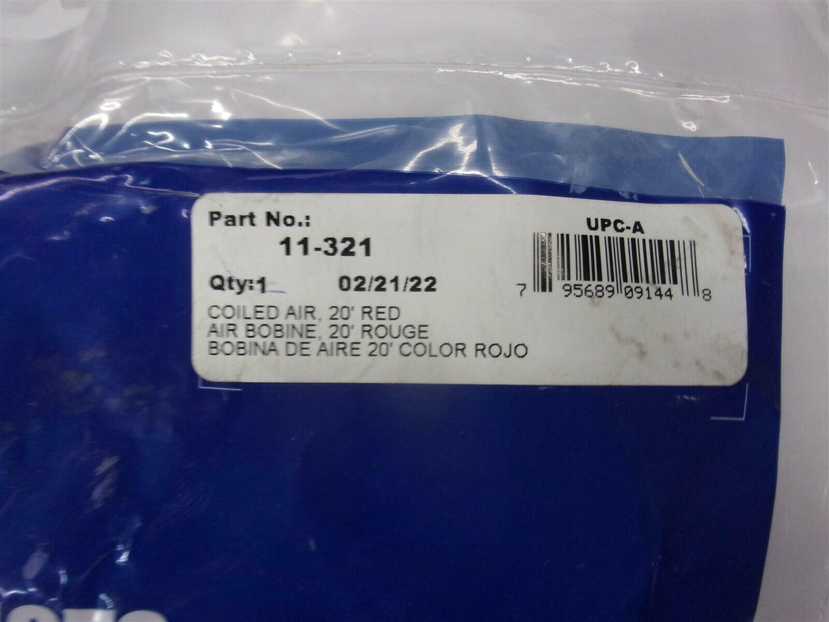 Phillips 11-321 20 ft Red Coiled Air Brake Hose Assembly, Heavy-Duty