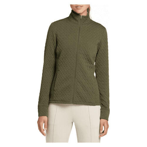 Lady Hagen Women's Texture Full Zip Golf Jacket Inky Olive XS UPF 50+
