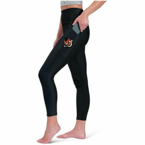 Certo Women's Cincinnati Bengals High Waist Leggings with Pockets M Black