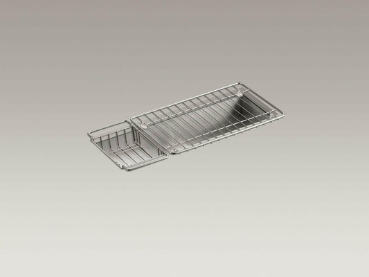 Kohler 3179-NA Stainless Steel Left Hand Sink Rack with Utility Basket