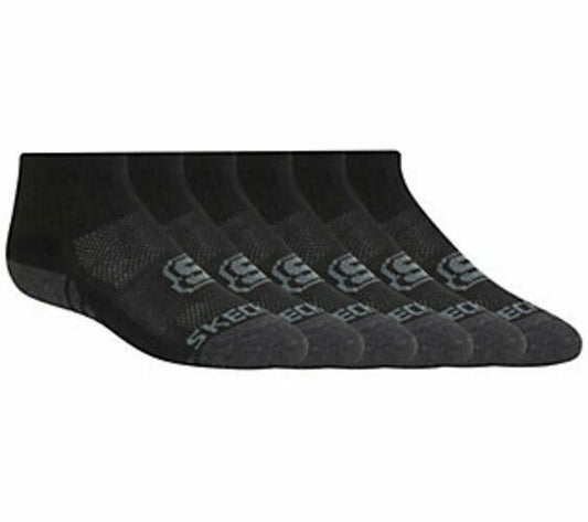 Skechers Boys 6-Pack Quarter Crew Socks Comfortable Everyday Casual Wear