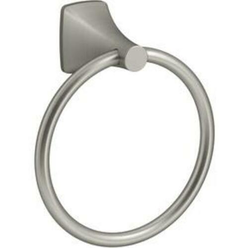 Kohler Maxton Brushed Nickel Wall Mounted Towel Ring for Bathroom Accessories