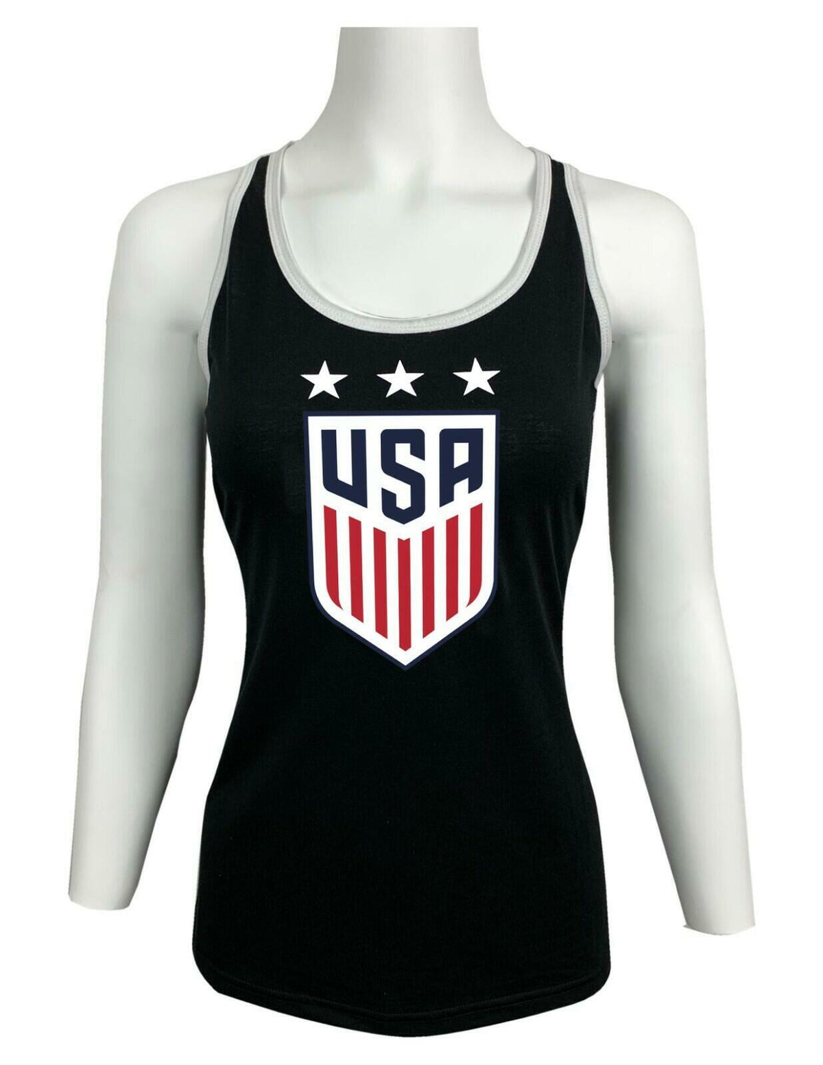 Official USWNT Women's Tank Top 100% Cotton, Supports Equal Pay, Navy Large