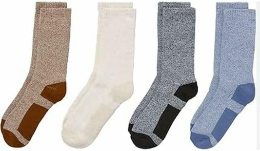 Alpine Design Performance Hiker Crew Socks - Men's 4-Pack Moisture-Wicking