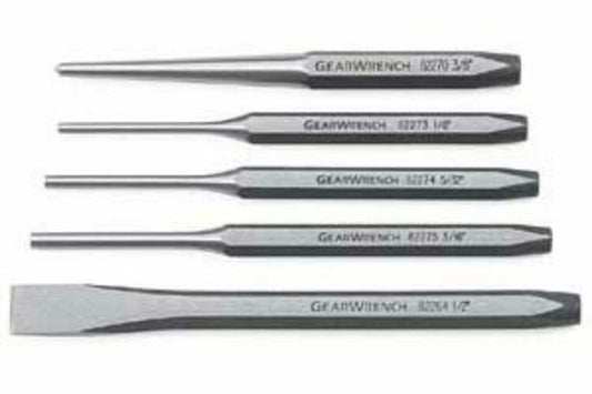 Apex KD82304 5-Piece Punch & Chisel Set - Premium Alloy Steel Heavy-Duty