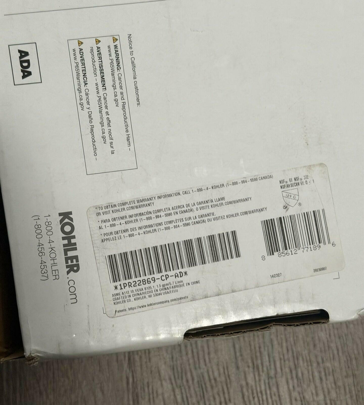 Kohler Maxton Stainless Double Handle Deck Mount Kitchen Faucet R22869-CP