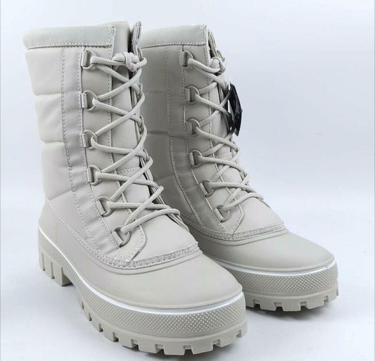 Alpine Design Womens Willow Snow Boots 8 Ivory White Quilted Thermolite $119
