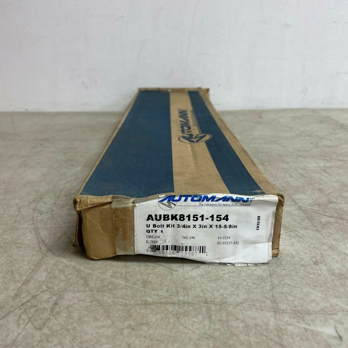 Automann AUBK8151-154 Suspension U-Bolt Kit 3/4 x 3 x 15-5/8 in