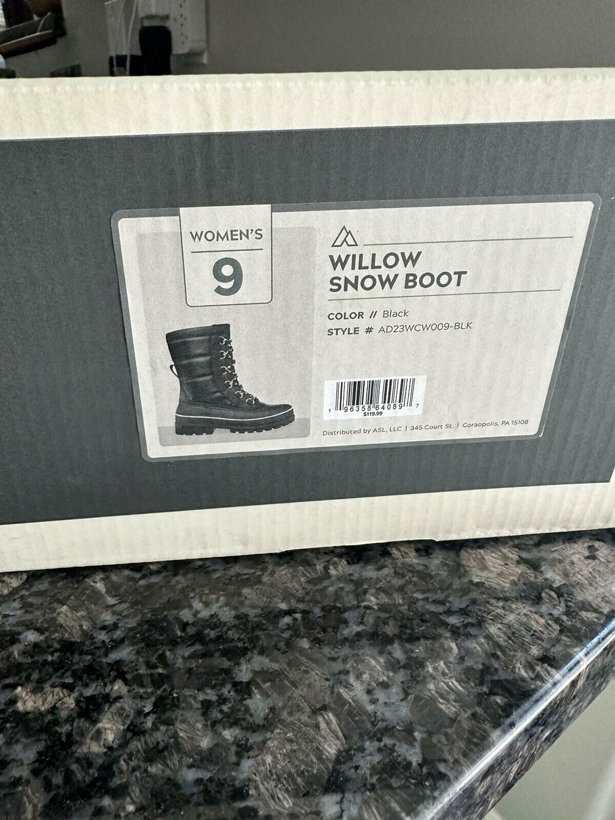 Alpine Design Women's Willow Quilted 200G Snow Boots Size 9. NWB Winter Cold