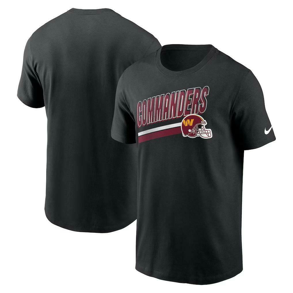 Nike Washington Commanders Black Essential T-Shirt - Small, Relaxed Fit