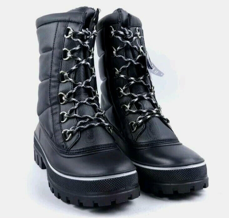 Alpine Design Women's Willow Quilted Black Snow Boots Size 10 Waterproof
