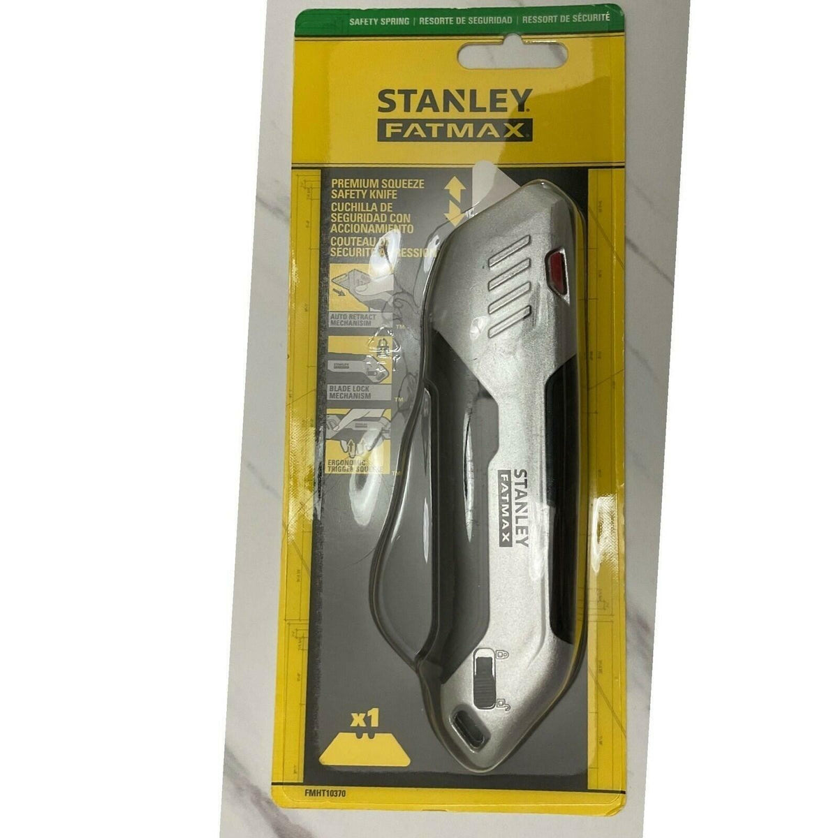 STANLEY STHT10368 Squeeze Self-Retracting Safety Utility Knife Quick Change